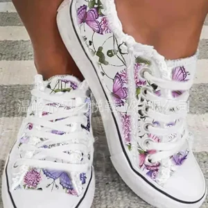 Chaussure Fleurie  Eté Violet