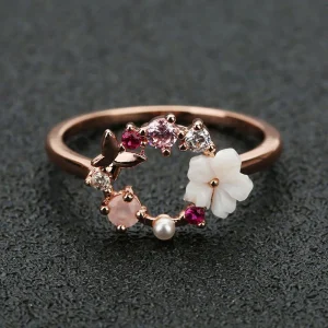 Bague Fleur  Fashion Réaliste (Cuivre)