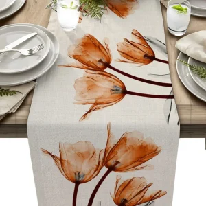 Chemin De Table  Fleur Orange