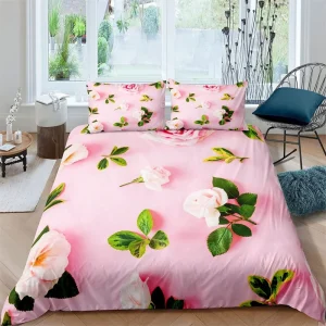 Housse De Couette Fleurie  Rose Design