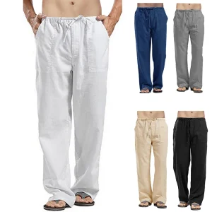 Pantalon Lin pour Homme Coupe Slim