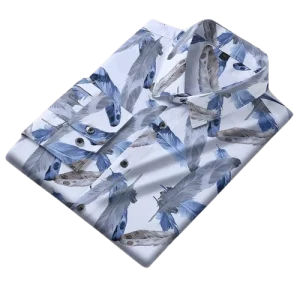 Chemise a Fleur Homme  Classe Blanche