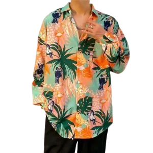 Chemise a Fleur Homme  Jungle Tropicale