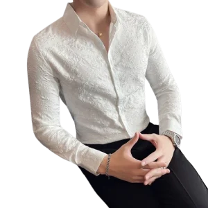 Chemise A Fleur Homme  Slim
