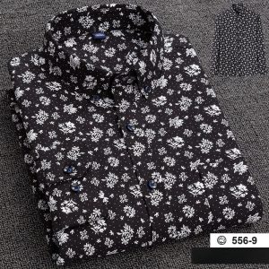 Chemise A Fleur  Homme Coton Noir