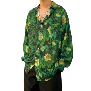 Chemise A Fleur Homme  Jungle Vintage