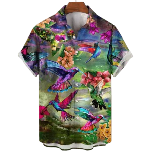 Chemise A Fleur Homme  Oiseaux