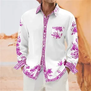 Chemise A Fleur Homme  Vintage Classe