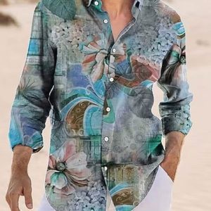 Chemise A Fleur Homme  Vintage Exotique