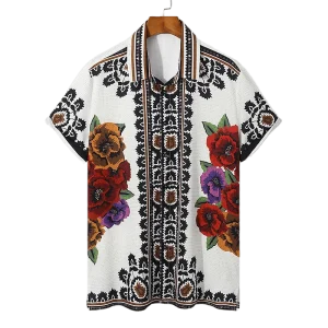 Chemise A Fleur Homme  Vintage Streetwear