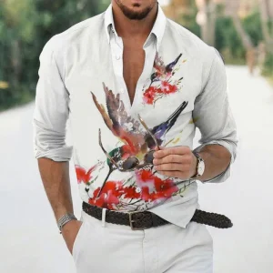 Chemise a Fleur Homme  Abstrait