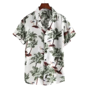 Chemise A Fleur Homme  Design Simple Autruche