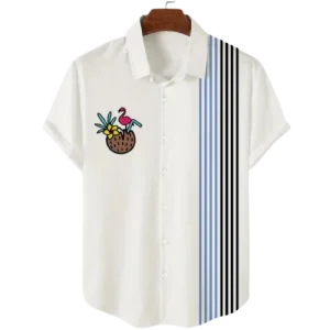 Chemise A Fleur Homme  Design Simple Cocktail Coco
