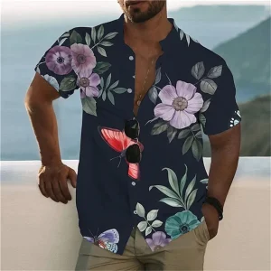 Chemise a Fleur Homme  Style Urbain