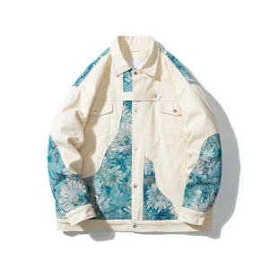 Veste Fleurie  D'Université Blanche