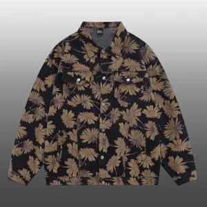 Veste Fleurie  Homme Noir