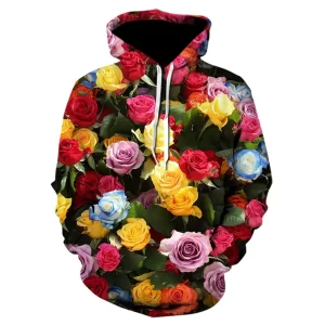 Pull Fleuri  Pétale de Fleur Multicolore