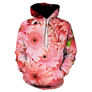 Pull Fleuri  Pétale de Fleur Rose