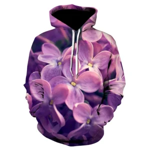 Pull Fleuri  Pétale de fleur Violet
