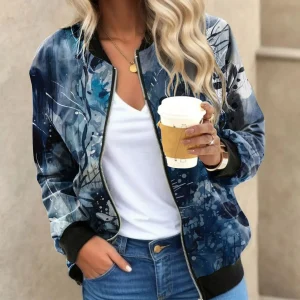 Bomber Jacket  Femme Fleuri