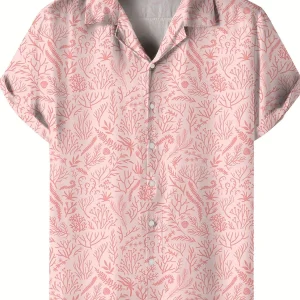 Chemise A Fleur Homme Rose