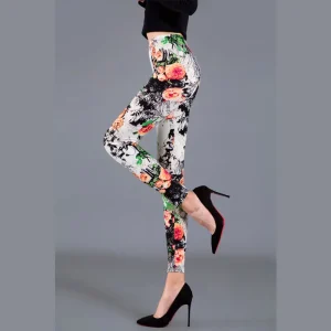 Legging Fleuri  Femme Coloré