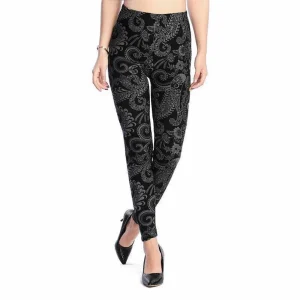 Legging Fleuri  Sport Noir