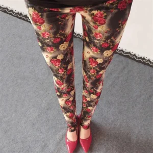 Legging Fleuri  Sport Rose