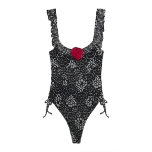 Maillot De Bain Fleuri  Minimaliste