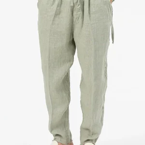 Pantalon Lin Homme Décontracté Vert