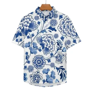 Chemise A Fleur Homme Vacance Oversize