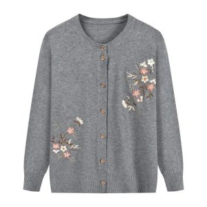 Cardigan Fleur  Gris