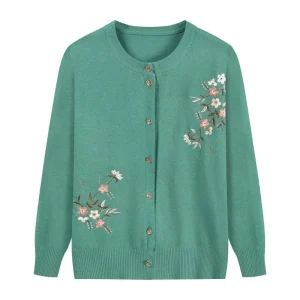 Cardigan Fleur  Turquoise
