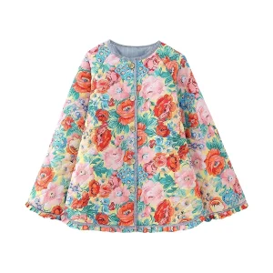 Veste Fleurie  Réversible Multicolore