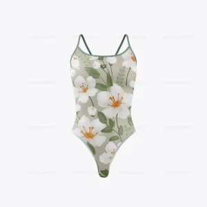 Maillot De Bain Fleuri  Elégant Vert