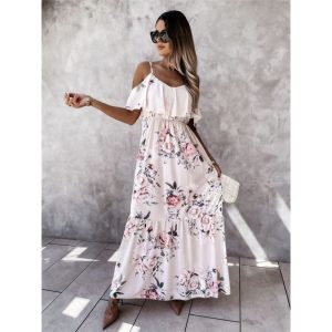 Robe boheme blanche longue