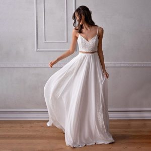 Robe de cérémonie mariage bohème chic