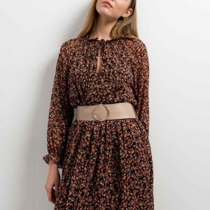 Robe longue fleurie coupe ample