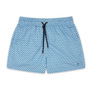 Short de bain - Mosaiques bleu ciel