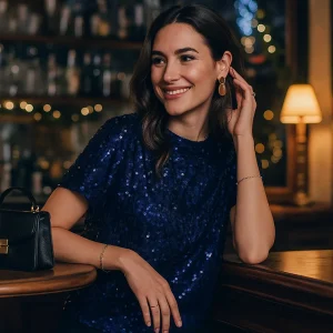 Tee-shirt Velours Sequins