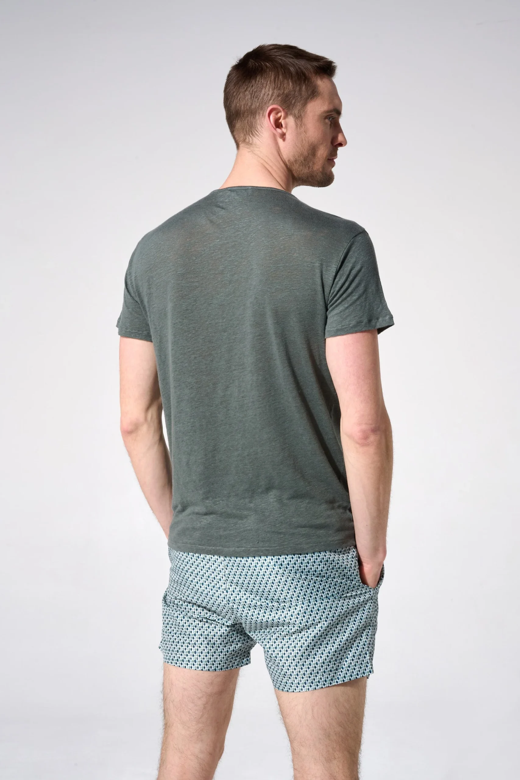 Tshirt en lin vert – Image 5