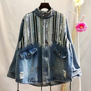 Veste jean boheme